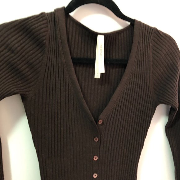 Aritzia The Group by Babaton Avalon Dress DARK BROWN - Picture 3 of 3